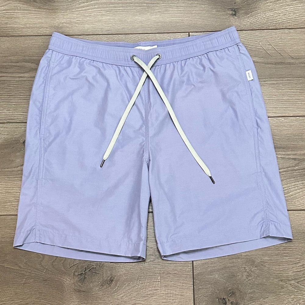 Onia Charles 7” Lavender Lined Swim Trunks Size Medium